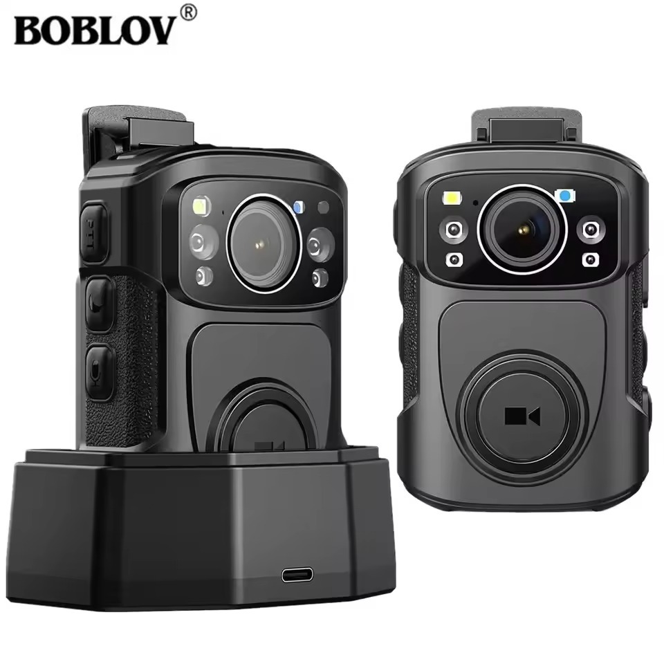 BOBLOV B4K5 128G 4K กล้อง IP68 GPS Body สวมใส่กล้องตํารวจกล้อง 11 ชม.บันทึกวิดีโอ Night Vision Body Cam แท่นชาร์จ