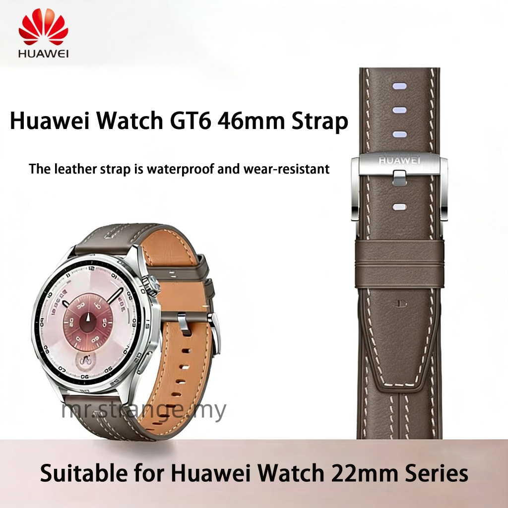 เหมาะสําหรับ HuaweiBuds สายหนังสายเดิมเหมาะสําหรับ Huawei Watch GT6/GT runner/GT2e/GT2 Pro/GT2GT3/GT4/GT5pro/46 มม.สายธุรกิจแฟชั่น