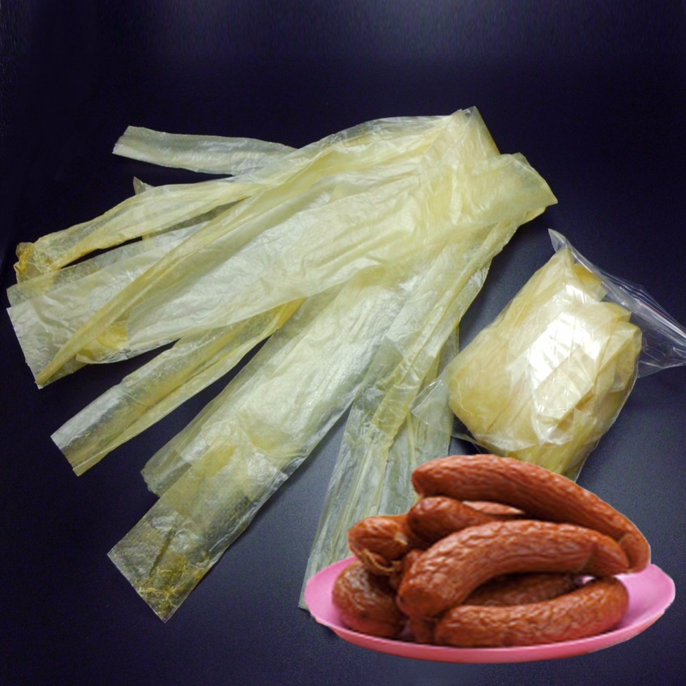 8 ชิ้น 35 ซม.Rot-Resistant ไส้กรอกธรรมชาติปลอก 60 มม.กว้าง 39 มม.เส้นผ่านศูนย์กลางสําหรับ Street-Sty