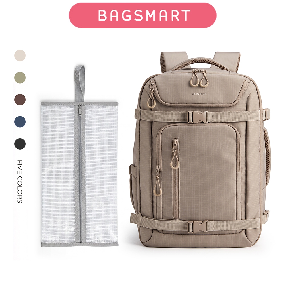 BAGSMART กระเป๋าเป้สะพายหลังท่องเที่ยว 17.3 "กระเป๋าเป้สะพายหลังแล็ปท็อปกันน้ำพร้อมกระเป๋าเป้สะพายหล