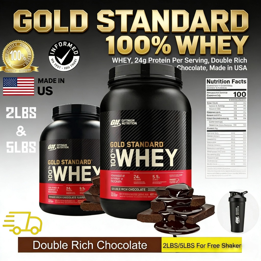 OPTIMUM NUTRITION GOLD STANDARD 100% WHEY | ผงโปรตีนขนาด 2LBS หรือ 5LBS