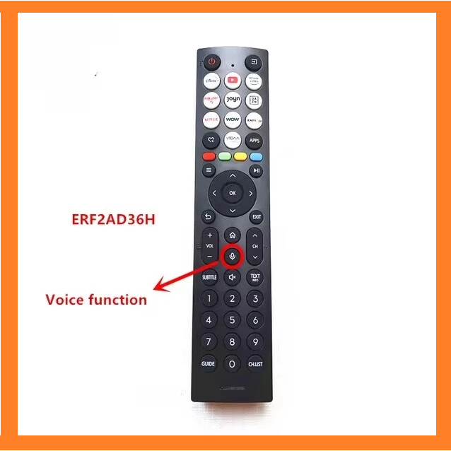 รีโมทคอนโทรลใหม่ ERF2AD36H เข้ากันได้กับทีวี Hisense 43E6NT, 55U6KQ, 65U6KQ, 55U69KQ, 43E7Q, 75E7Q P