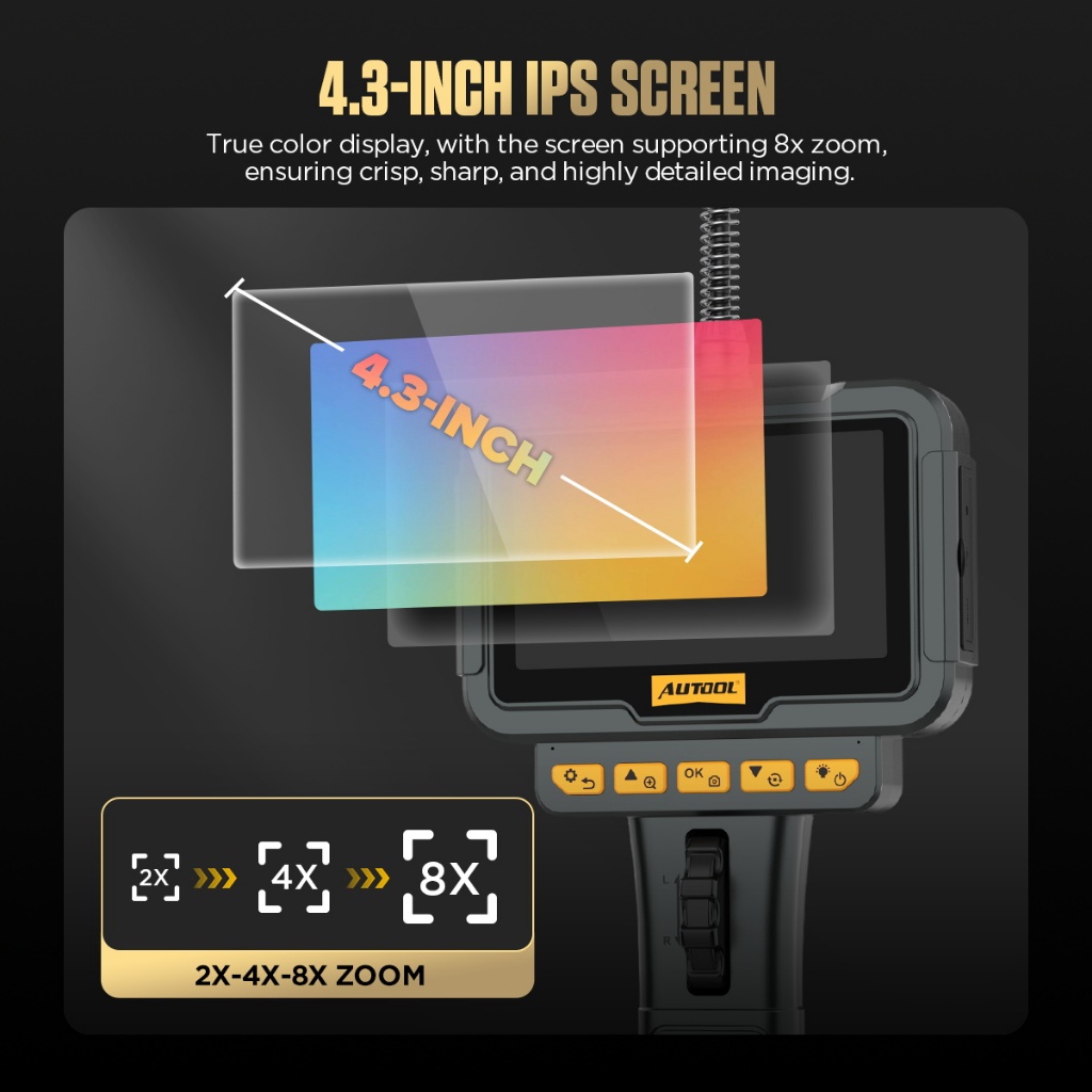 AUTOOL SVB208 ข้อต่อวิดีโอเจาะ HD ยานยนต์ borescope กล้องสําหรับวินิจฉัยเครื่องยนต์ - รูปที่ 4