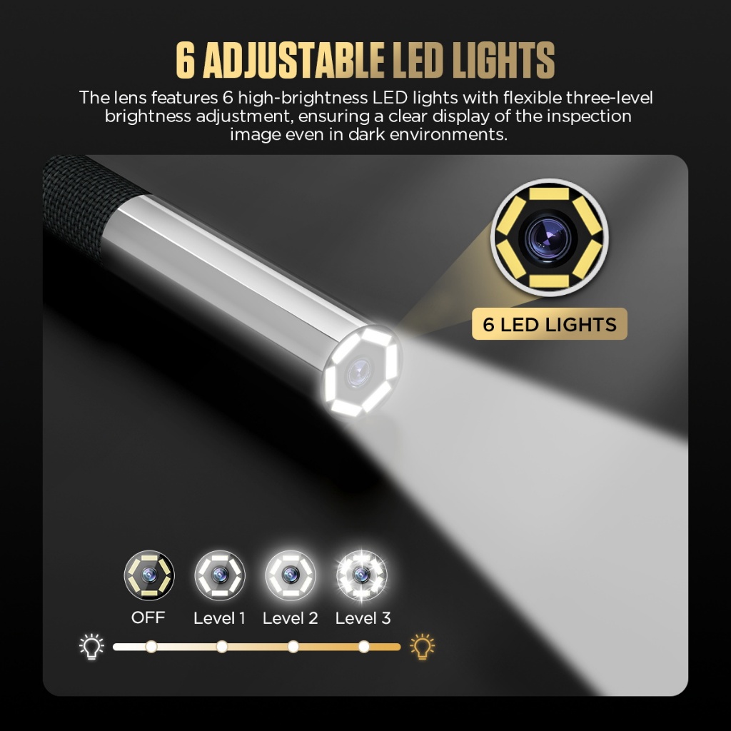 AUTOOL SVB208 ข้อต่อวิดีโอเจาะ HD ยานยนต์ borescope กล้องสําหรับวินิจฉัยเครื่องยนต์ - รูปที่ 2