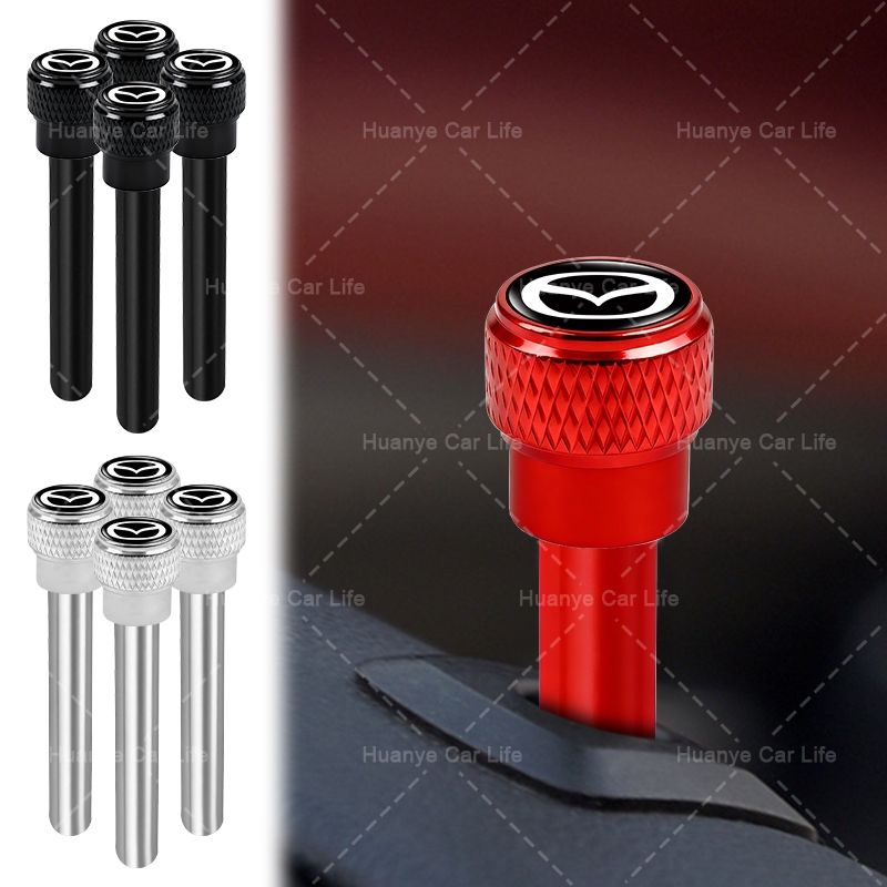 1/4pcs โลหะรถประตูล็อคดึง Pins รถประตู Security ล็อคลูกบิดสําหรับ Mazda 2 3 5 6 2017 CX-4 CX-5 CX-7 