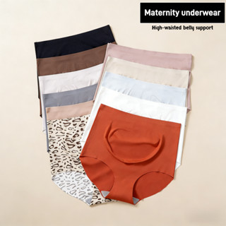 กางเกงในคนท้องเอวสูงไร้รอยต่อและยืดหยุ่นสูงผ้าฝ้ายแท้ชุดชั้น…