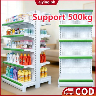 5 Tier Display Rack Metal Shelf Supermarket Snack Rack Storage Rack Grocery Shelves for StoreKitchen