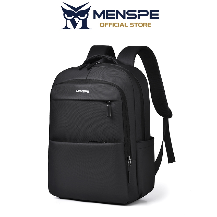 MENSPE กระเป๋าเป้สะพายหลังแฟชั่น ฟิล์มกันน้ำ ความจุขนาดใหญ่ กระเป๋าเป้สะพายหลังสำหรับเดินทางแบบลำลอง ธุรกิจ เหมาะสำหรับแล็ปท็อปขนาด 15.6 นิ้ว
