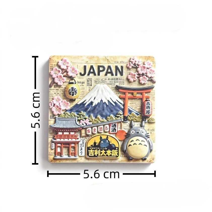 แม่เหล็กติดตู้เย็นอาคาร Landmark ของญี่ปุ่น Tokyo Tower Mount Fuji Totoro สติ๊กเกอร์ตู้เย็นของที่ระลึกการท่องเที่ยวทางวัฒนธรรมและสร้างสรรค์ - รูปที่ 2