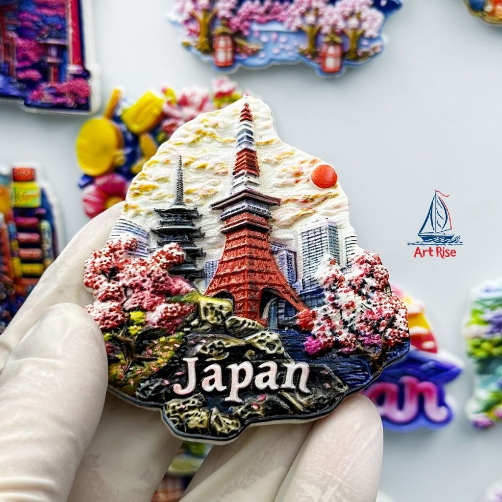 แม่เหล็กติดตู้เย็นอาคาร Landmark ของญี่ปุ่น Tokyo Tower Mount Fuji Totoro สติ๊กเกอร์ตู้เย็นของที่ระลึกการท่องเที่ยวทางวัฒนธรรมและสร้างสรรค์ - รูปที่ 3