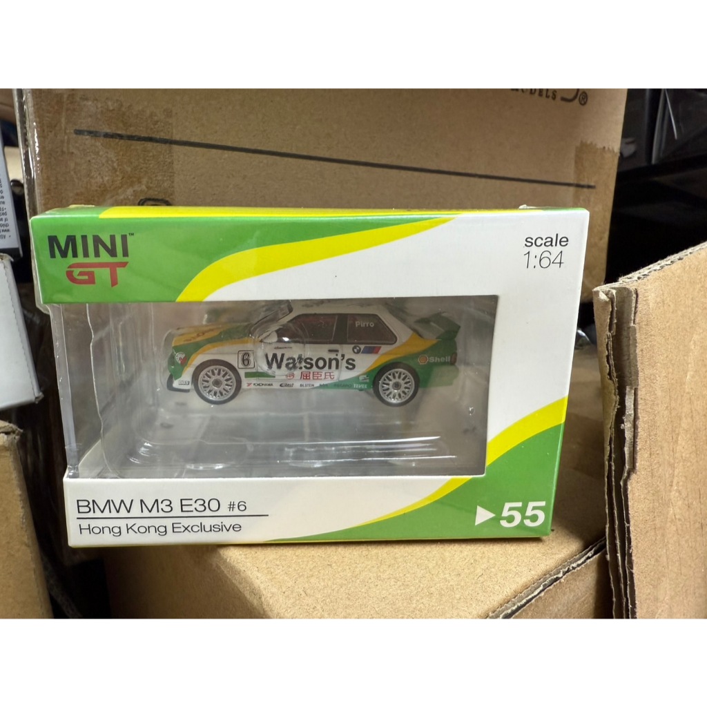 Mini GT 1/64 MGT00055-L 55 BMW M3 (E30) #6 1991 Guia Race of Maca Winner รถโมเดลสเกลDiecast