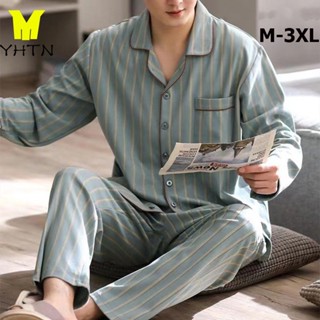YHTN ชุดนอนผู้ชาย ผ้าคอตตอน เกาหลี ชุดนอนชายไซส์ใหญ่ ราคาถูก…