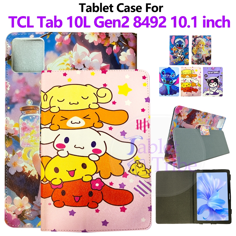 สําหรับ TCL Tab 10L Gen2 8492 10.1 นิ้วน่ารักการ์ตูน BUBU รูปแบบกรณีแท็บเล็ตทําจากหนังคุณภาพสูงพร้อม