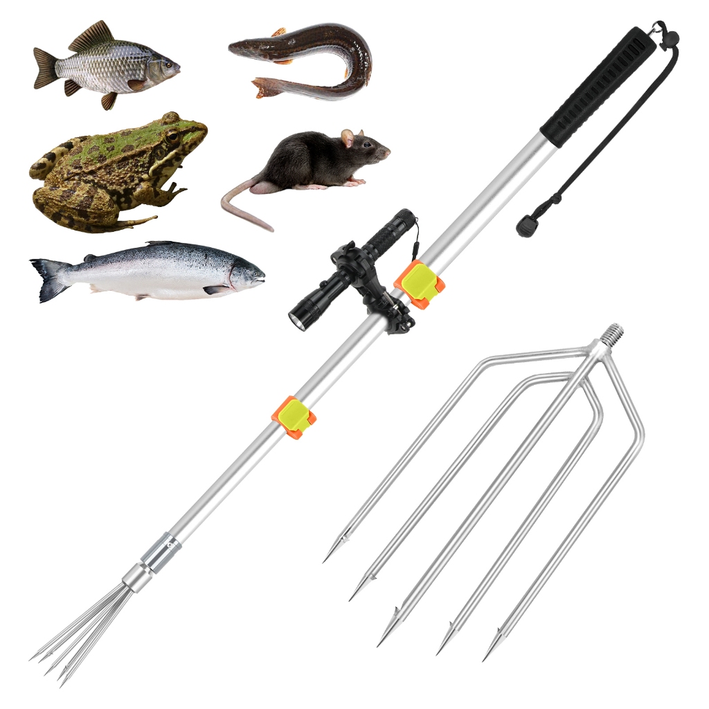 SANLIKE อุปกรณ์ตกปลา Harpoon, Spear, Gaffi สำหรับกบคางคกและปลาหลากหลายชนิด
