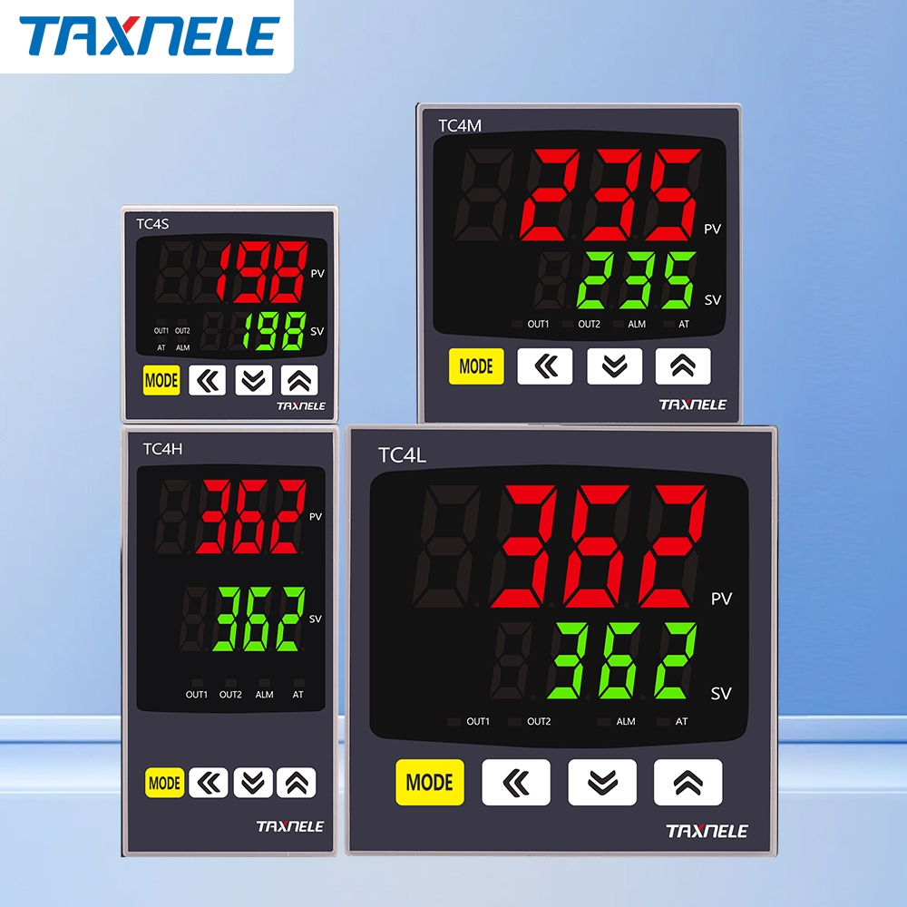 Taxnele Digital PID Thermostat อินพุตสากล TC4S TC4H TC4L TC4M เครื่องควบคุมอุณหภูมิ 220V