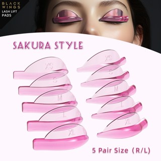 Blackwings 5 คู่ Eyelash Perm แผ่นซิลิโคน,แผ่นดัดผมทนความร้อ…