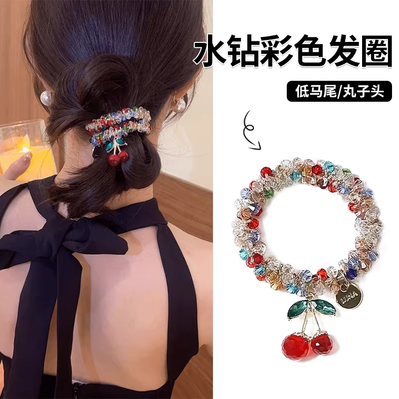 สร้อยข้อมือคริสตัลสีสันสดใส Korean Style กับ Rhinestones เหมาะสำหรับตกแต่งผม เช่น หางม้าหรือเครื่องประดับศีรษะ