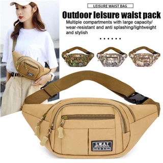 Fanny Pack, กระเป๋าสะพายไหล่, ไนลอนกันน้ํา, หลายชั้น, ที่เก็บโทรศัพท์, ความจุขนาดใหญ่