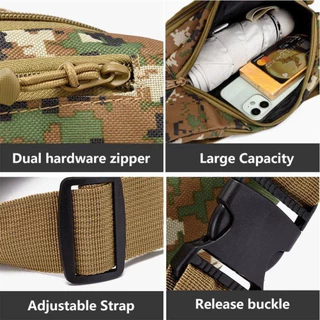 Fanny Pack, กระเป๋าสะพายไหล่, ไนลอนกันน้ํา, หลายชั้น, ที่เก็บโทรศัพท์, ความจุขนาดใหญ่