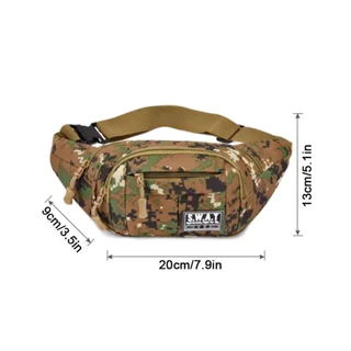 Fanny Pack, กระเป๋าสะพายไหล่, ไนลอนกันน้ํา, หลายชั้น, ที่เก็บโทรศัพท์, ความจุขนาดใหญ่