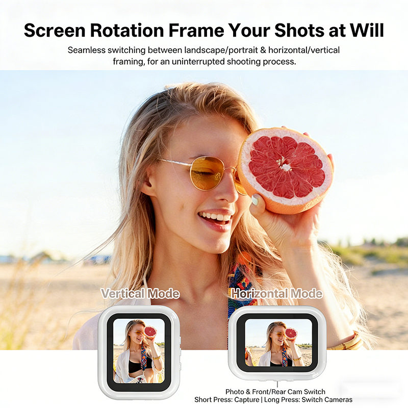Mini Magnetic Vlog Selfie Monitor หน้าจอโทรศัพท์ไร้สายกล้องด้านหลัง Monitor หน้าจอ Mirroring สําหรับ iPhone/Android Selfie Vlog Live ราคา ถูกที่สุด ดีลบีเคเค แกลเลอรีภาพที่ 7