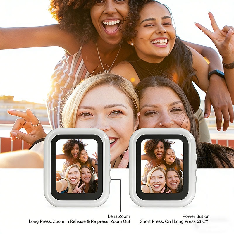 Mini Magnetic Vlog Selfie Monitor หน้าจอโทรศัพท์ไร้สายกล้องด้านหลัง Monitor หน้าจอ Mirroring สําหรับ iPhone/Android Selfie Vlog Live ราคา ถูกที่สุด ดีลบีเคเค แกลเลอรีภาพที่ 4