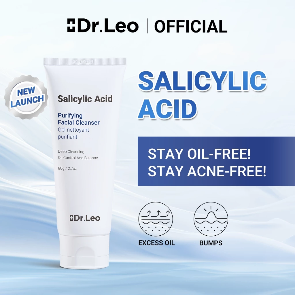 Dr.Leo โฟมล้างหน้า สูตรกรดซาลิไซลิก ทำความสะอาดผิวหน้า ลดสิว ควบคุมความมัน อ่อนโยน ไม่ระคายเคือง 80g