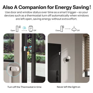 SONOFF SenseGuard DW Gen2 Zigbee Door/Window Sensor SNZB-04PR2 Active Security Tamper Alerts Smart Automation สําหรับ Security Matter Bridge ผ่าน Apple Home Comfort Slim Discreet Design