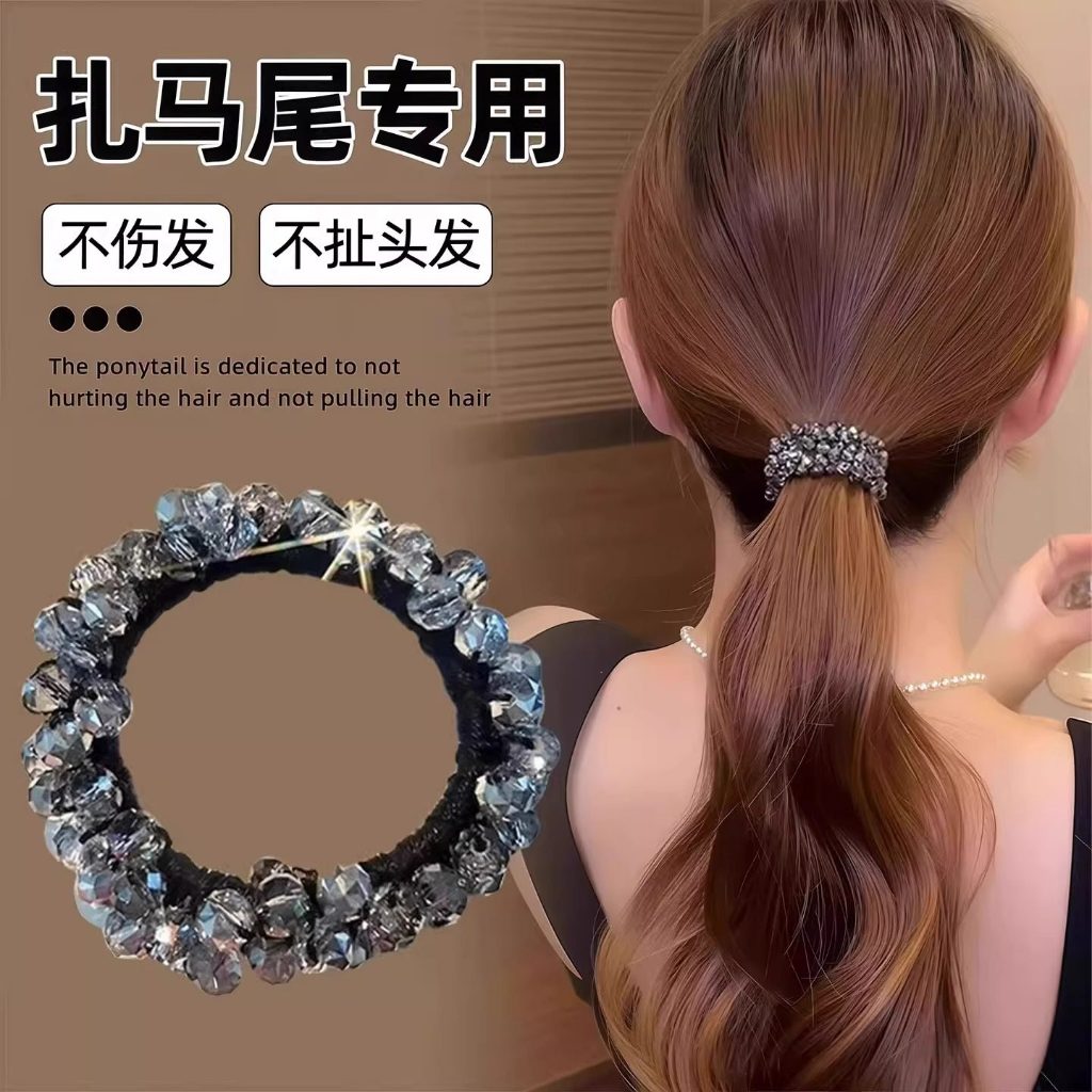หรูหรา Xiaomi ลูกปัดคริสตัลแหวนผม Dual-ใช้แถบคาดศีรษะหญิง High-End Influencer Tie Ball เครื่องประดับผมสไตล์ใหม่