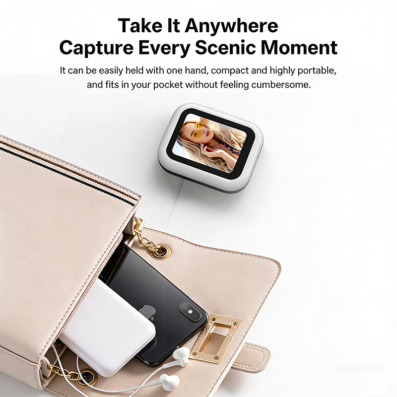 Mini Magnetic Vlog Selfie Monitor หน้าจอโทรศัพท์ไร้สายกล้องด้านหลัง Monitor หน้าจอ Mirroring สําหรับ iPhone/Android Selfie Vlog Live ราคา ถูกที่สุด ดีลบีเคเค แกลเลอรีภาพที่ 2