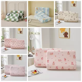1ชิ้น ปลอกหมอนยางพารา latex pillowcase ผ้าฝ้ายแท้ Kitty Pooh Strawberry Bear คิตตี้ หมีแพนด้า การ์ตูน 30*50ซม. 40*60ซม.