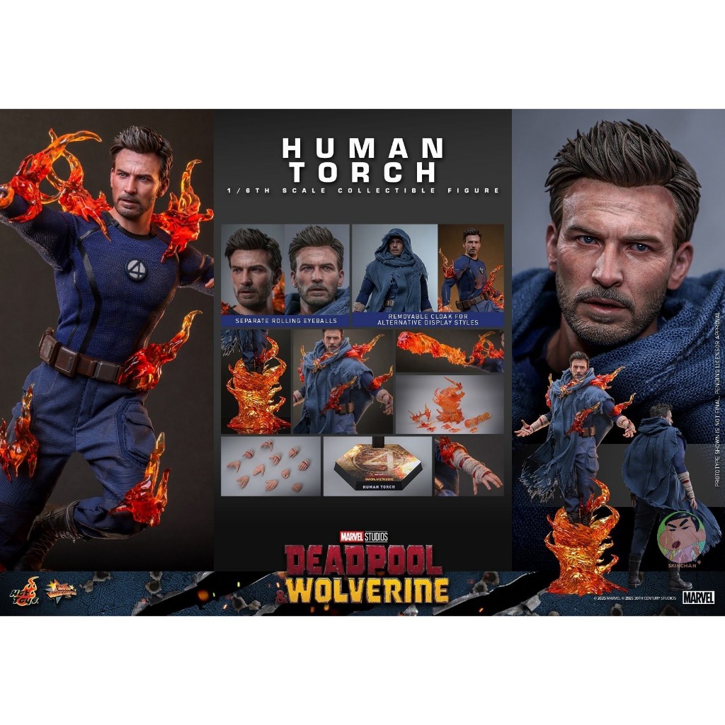 Hot Toys MMS789 Deadpool & Wolverine 1/6th scale Human Torch Collectible Figure