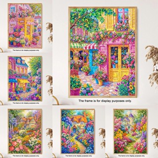 สวนคาเฟ่ / ระบายสีตามตัวเลข / ศิลปะผนัง / ภาพวาดผ้าใบ / ตกแต…