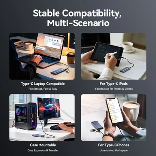 ACASIS USB3.2 M.2 NVME/SATA SSD Enclosure,USB 20Gpbs /10Gpbs M.2 NVMe SSD เป็นอะแดปเตอร์ USB/อ่านใช้งานร่วมกับ 2242/60/80 SSD สําหรับคอมพิวเตอร์/แล็ปท็อป Plug And Play