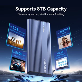 ACASIS USB3.2 M.2 NVME/SATA SSD Enclosure,USB 20Gpbs /10Gpbs M.2 NVMe SSD เป็นอะแดปเตอร์ USB/อ่านใช้งานร่วมกับ 2242/60/80 SSD สําหรับคอมพิวเตอร์/แล็ปท็อป Plug And Play