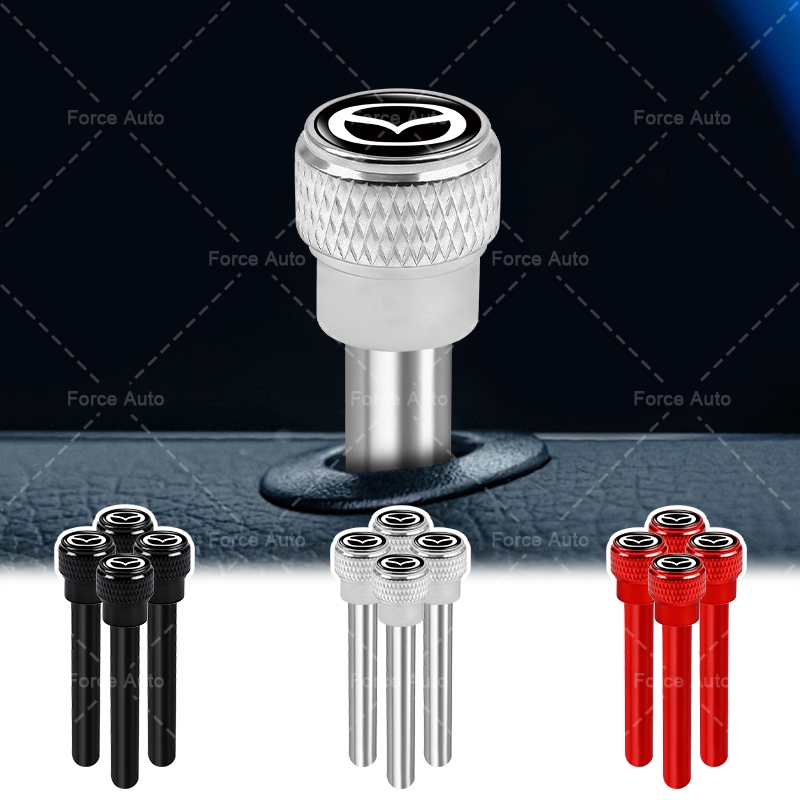 1/4pcs โลหะผสมรถความปลอดภัยประตูล็อครถประตูปุ่มล็อค Pins สําหรับ Mazda 2 3 5 6 2017 CX-4 CX-5 CX-7 C