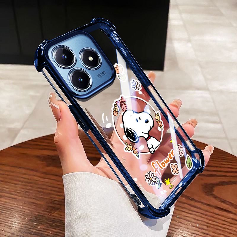YBD สําหรับ OPPO Realme Note 80 70T หมายเหตุ 70 Anti-drop ป้องกัน Dolphin Pacha สุนัขเคสโทรศัพท์ใส