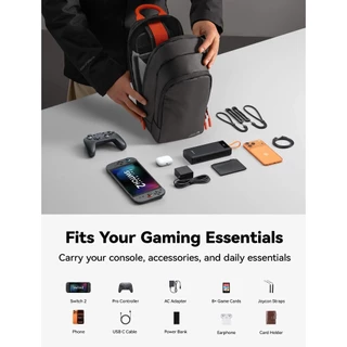 JSAUX กระเป๋าสะพายข้างสําหรับ Switch 2 กระเป๋าสะพายสําหรับ Switch 2, Switch, Lite, OLED, Steam Deck LCD/OLED, ROG Xbox Ally/X, and Legion Go / Go 2 / Go S-BG0131