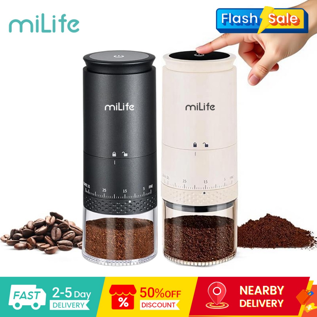 MiLife เครื่องบดกาแฟไฟฟ้า Electric coffee grinder เครื่องบดเมล็ดกาแฟไฟฟ้า อัตโนมัติ เครื่องบดกาแฟพกพาไฟฟ้า