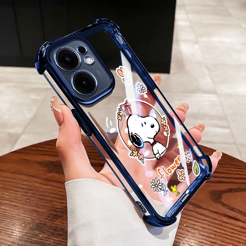 YBD สําหรับ OPPO A6 Pro A6X A6T Pro A6S 4G 5G Anti-drop ป้องกัน Dolphin Pacha สุนัขเคสโทรศัพท์ใส