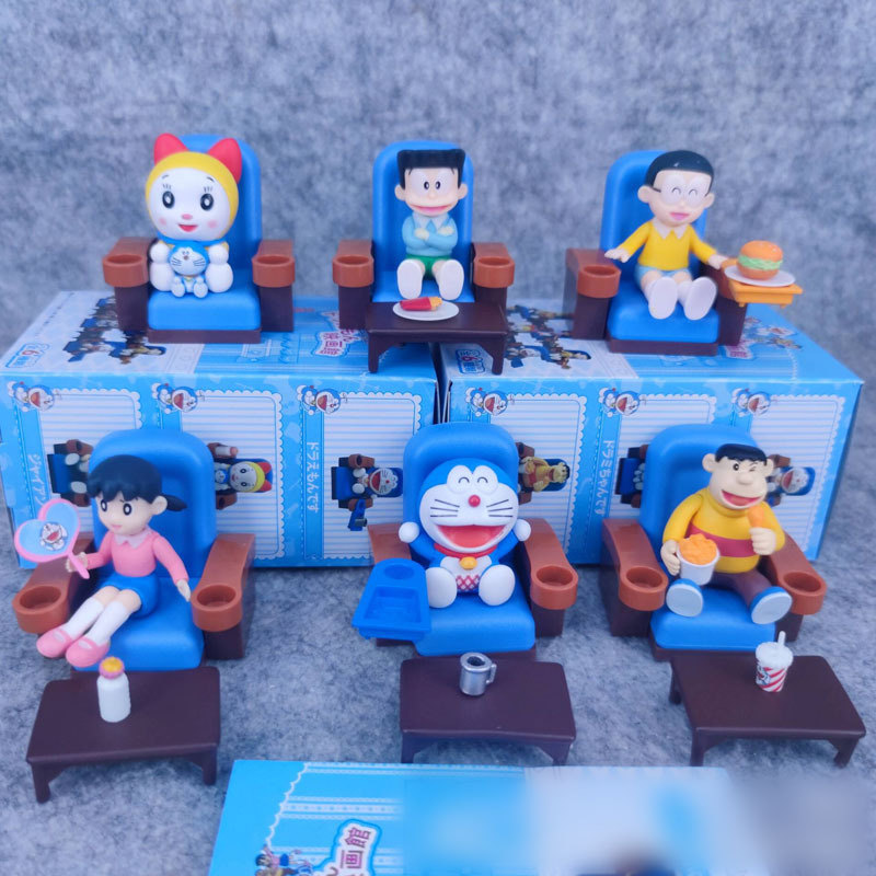6ชิ้นโดราเอมอนครอบครัวภาพ ดิงดัง โดราเอมอนโนบิตะ ชิซูกะ เสืออ้วนโรงภาพยนตร์กล่องตาบอดทํามืออินเทรนด์ของเล่นของขวัญ