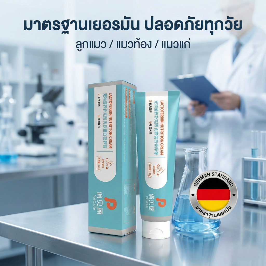 [สูตรเยอรมัน ] PetClear เจลวิตามินแมว แมวป่วย ม่กินอาหาร สริมภูมิคุ้มกัน เร่งด่วน ลดเชอไวรัส (120g)