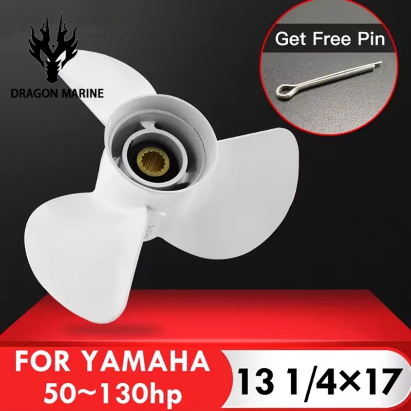 6e5-45945-01-el-00 13 1/4x17-K ใบพัดอลูมิเนียมสําหรับ Yamaha 75HP 85HP 90HP 115HP เครื่องยนต์เรือ