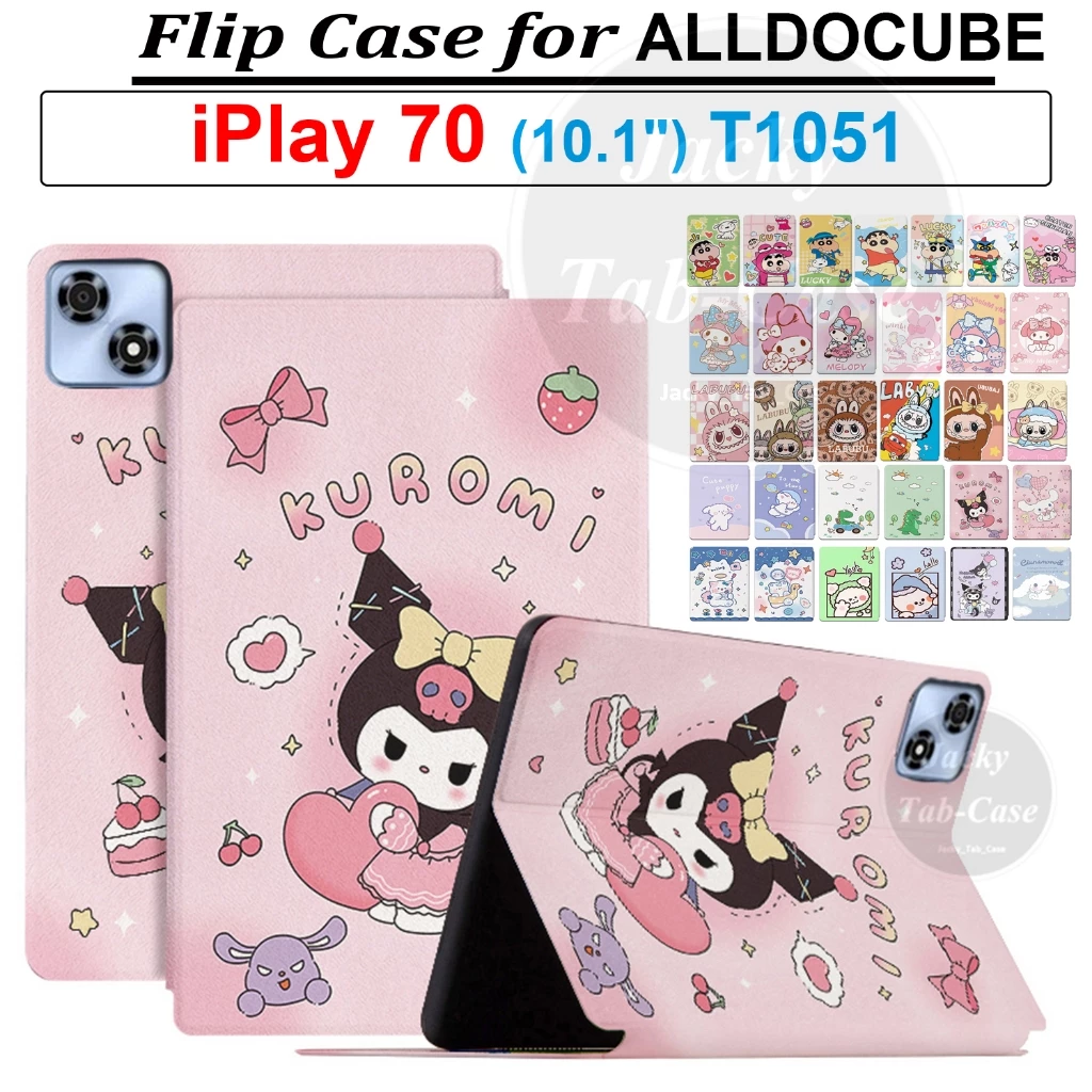 สําหรับ ALLDOCUBE iPlay 70 (10.1") เคสหนัง PU การ์ตูนน่ารัก, iPlay70 2025 รุ่น T1051 Flip Stand Cover