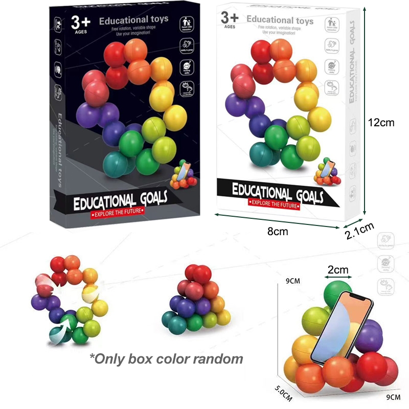 GeeToy Magic Ball Cube DIY ปริศนาหลากหลาย Intelligence Ball ของเล่นความเครียดบรรเทาของเล่นเพื่อการศึกษาสําหรับเด็ก Cube - รูปที่ 2