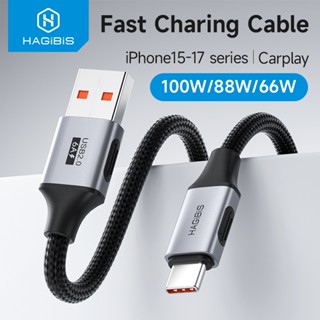 Hagibis สาย USB C USB A ถึง USB C สายชาร์จชาร์จเร็ววันที่ควา…