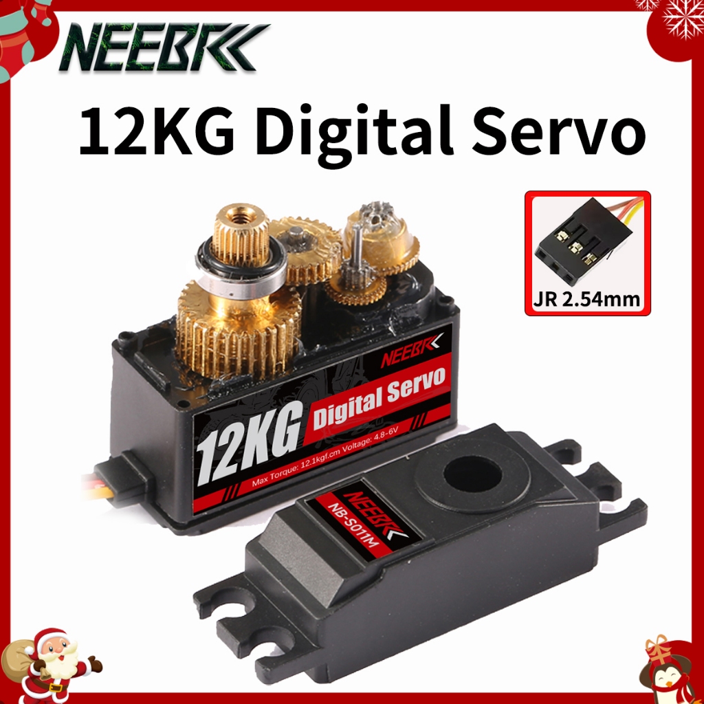 NEEBRC 12KG เกียร์โลหะกันน้ํา Digital RC Servo สําหรับ 1/12 1/14 1/16 RC รถ Hyper Go E-Revo 144001 C