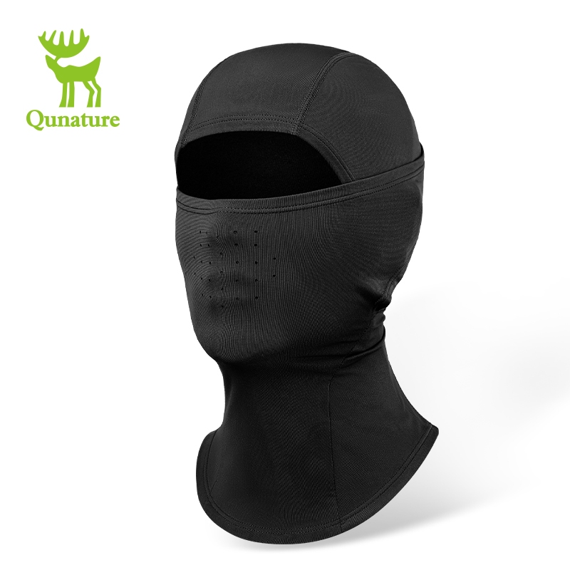 QUNATURE หน้ากากหัวแบบไลคร่าสำหรับฤดูหนาว ขนแกะและตาข่ายระบายอากาศ เหมาะสำหรับการขี่จักรยานกลางแจ้ง