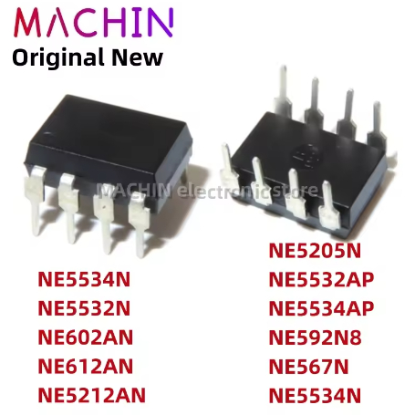 5PCS NE5534N NE5532N NE602AN NE612AN NE5212AN NE5205N NE5532AP NE5534AP NE592N8567N NE5534N DIP8 Dou