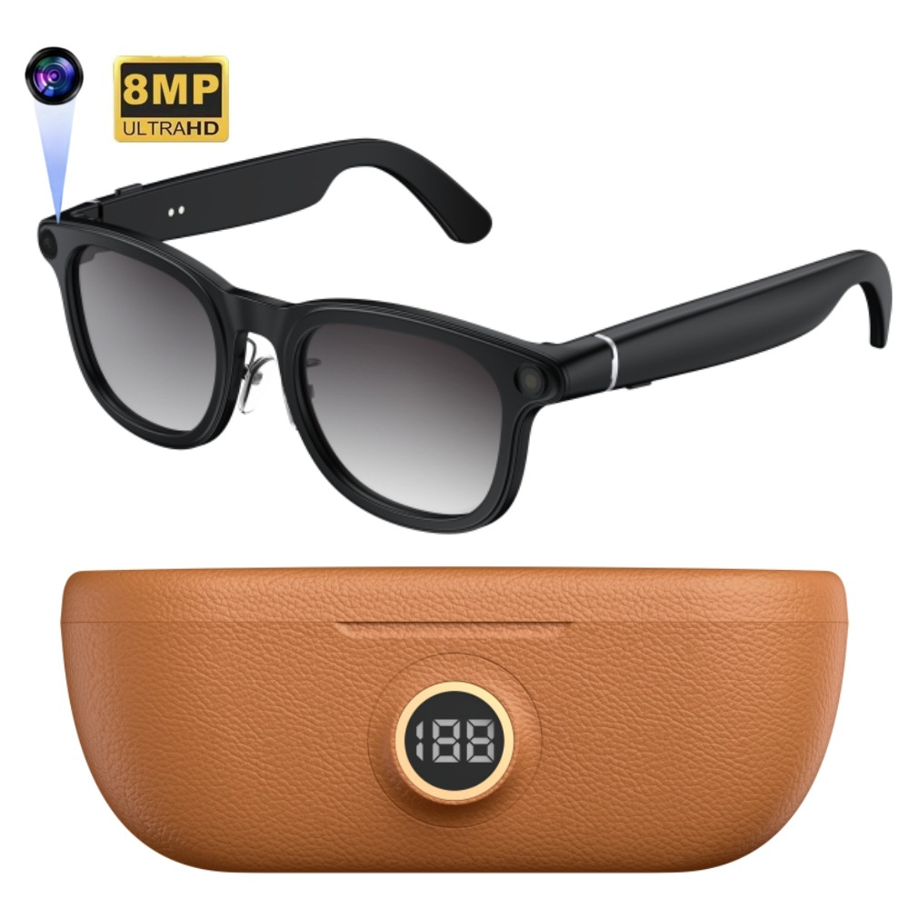 2026 ใหม่ AI แว่นตาสมาร์ทพร้อมกล้อง 800ว การบันทึกวิดีโอ AI การจดจําภาพบลูทูธโทรการแปลด้วยเสียงแว่นต